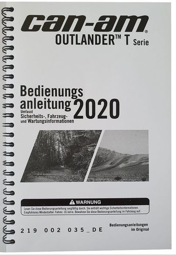 Can-Am Bedienungsanleitung DIN A5 Deutsch Outlander T 2020