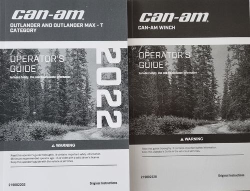Can-Am Bedienungsanleitung DIN A5 Englisch Outlander Max -T 2022 inkl. HD Winde