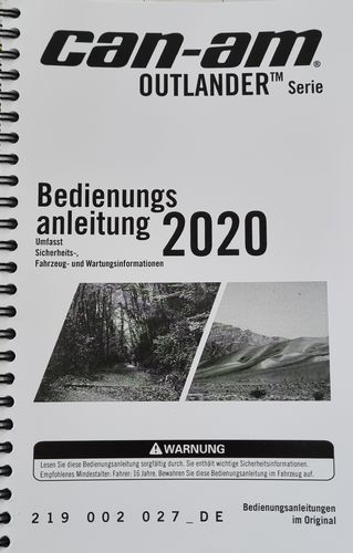 Can-Am Bedienungsanleitung DIN A5 Deutsch Outlander 650/850/1000R 2020