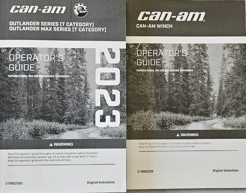 Can-Am Bedienungsanleitung DIN A5 Englisch Outlander Max -T 2023 inkl. HD Winde
